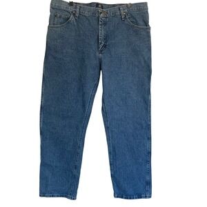 Wrangler Mens Jeans 38x30 Blue Denim Regular Fit‎ A001 MWZ